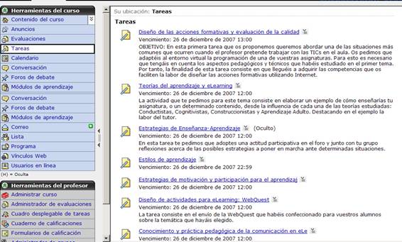 Ejemplo de tareas