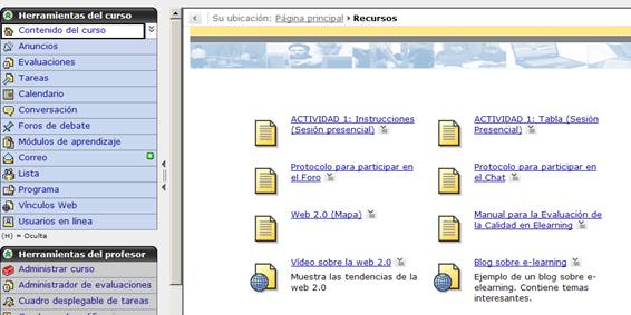 Ejemplo de recursos